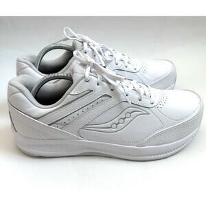 Saucony Extra Wide Walking Leather Sneakers White Size Men's 11 4E